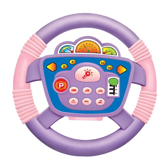 Yunhgft Cars Simulation Steering Wheel Toy Pretend Driving Fun Activity Funny Portable Pink