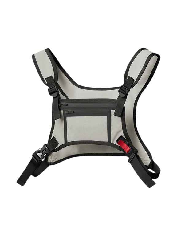 Chest Rig Bag Breathable Modern Holder Streetwear Front Pack for Fishing Walking gray