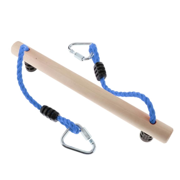 Yunhgft Children 16 Inch Trapeze Swing Bar Heavy Duty Outdoor Garden Tree House Accs - blue