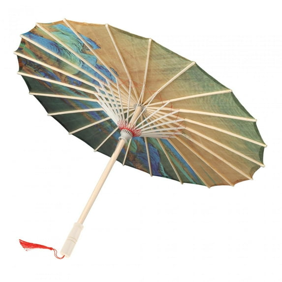 Yunhgft Chinese Oil Paper Umbrella Oriental Style Oil Paper Parasol Silk Fabric Umbrella Style F