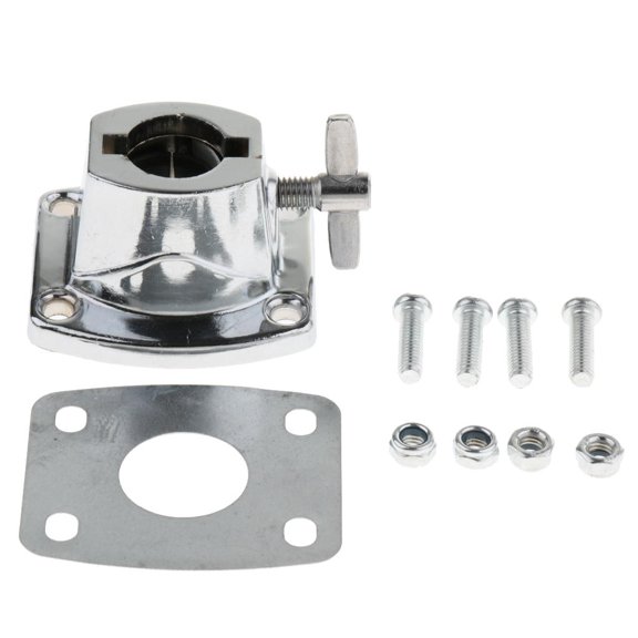 Yunhgft Chrome Metal Bass Drum Mount Bracket for Percussion Instrument
