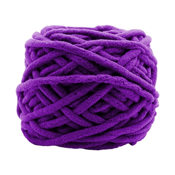 Yunhgft Chunky Wool Yarn Bulky Yarn DIY Hand Knitting Weight Yarn Jumbo Tubular Yarn for Violet