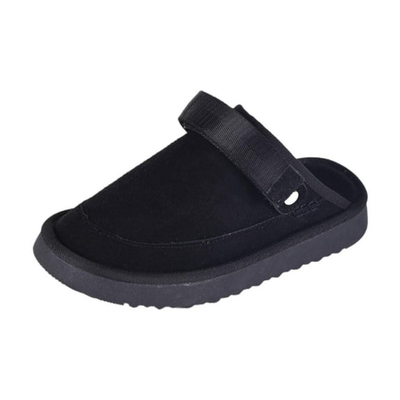 Yunhgft Clogs Slippers Comfort Thick Soled Slip on Shoes Adults with Back Strap PU Suede 41