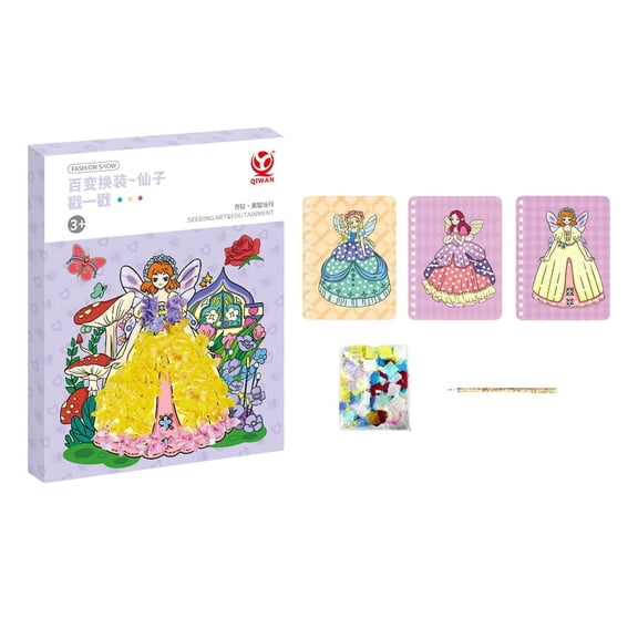 Yunhgft Colorful Watercolor Painting Book Princess Theme Reusable Sticker Book Removable Style F