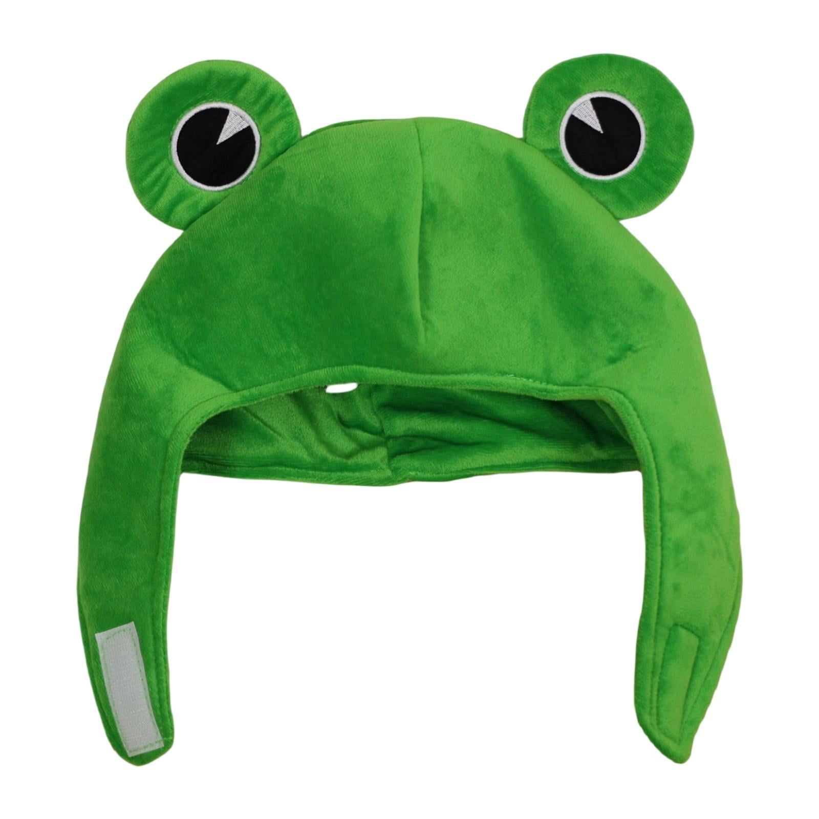 Yunhgft Cute Plush Frog Hat Cosplay Cartoon Frog Shaped Hat for Adults ...