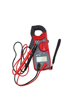 Digital Clamp Meter Multimeter Tester Ammeter Resistance Tester Portable Utility Red Black