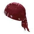 thumbnail image 1 of Yunhgft Do Rag Bandana Headband Head Wrap Beanie Headwear Tie Back Sweat Wicking Hat for Red, 1 of 9