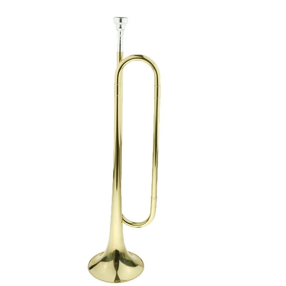 Yunhgft Durable Brass Youth Kids Students Mini Marching Bugle Trumpet Golden, B Key