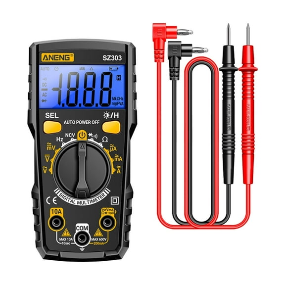 Yunhgft Electric Multimeter, Electrical Testing Tools, Handheld Current Meter, Practical Black