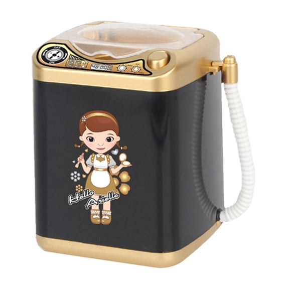 Yunhgft Electric Simulation Miniature Washing Machine Toy for Kid Role Play Pretend Black