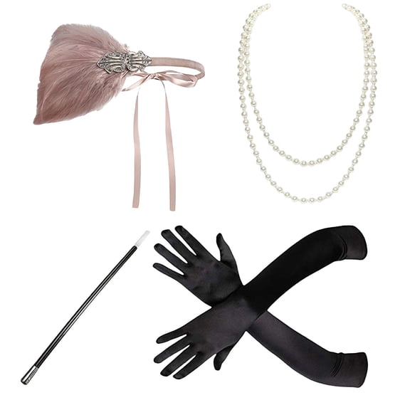Yunhgft Elegant Feather 1920s Feather 4 Pieces Pink 4 Pieces Pink