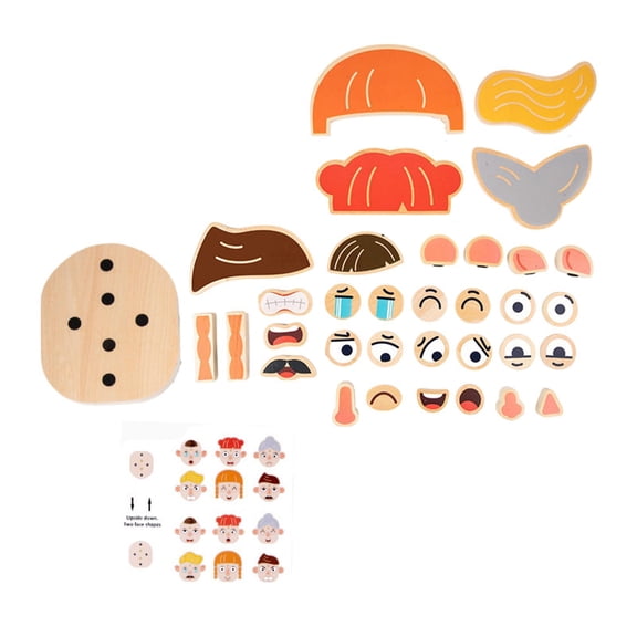 Yunhgft Face Changing Block Developing Imagination Game Developmental Toys for 36 Months Character Puzzle