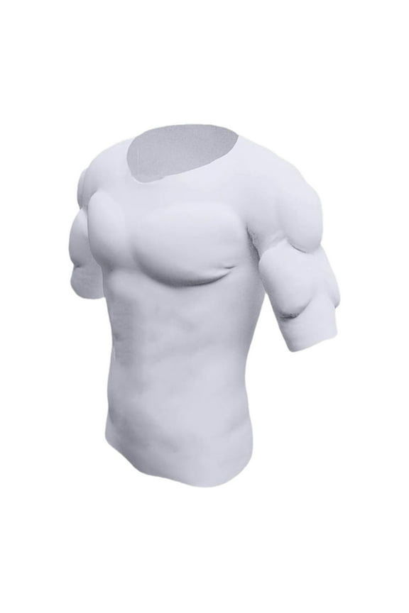 Fake Muscle T Shirt Men Bodybuilder Simulation Fake Shoulders for Indoor Outdoor L