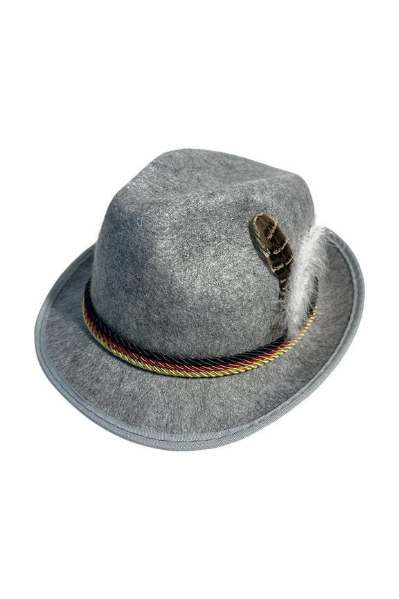 Fedora Hats for Men Photo Props Fancy Dress Headwear Jazz Hat for Events Outdoor Grey