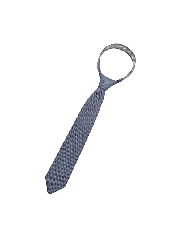 Formal Knitted Narrow Casual Woven Tie - Gray, as described