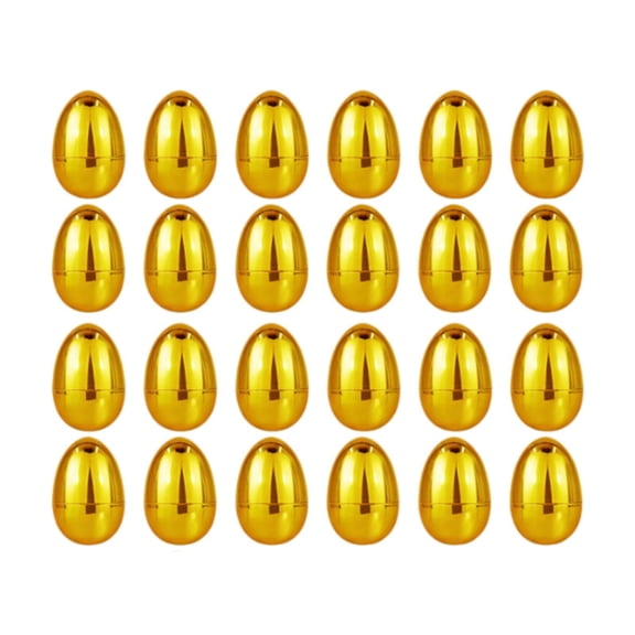 Yunhgft Golden Eggs Basket Stuffers Games Unfilled Festive with Hinge Easter Hunt Supplies Fillable Easter Eggs for Classroom Rewards , 24pcs