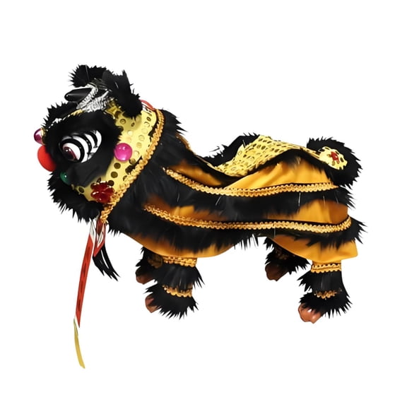 Yunhgft Hand Puppet with Strings and Rod Chinese Marionette Lion Toy Handmade Puppet for Yellow Black