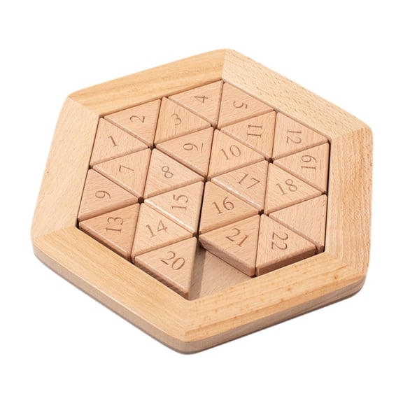 Yunhgft Hexagonal Number Sliding Puzzle Brain Teaser, Math Toy, IQ Game Intelligence for