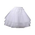 thumbnail image 1 of Yunhgft Hoopless Petticoat Skirt Crinoline Underskirt Flower Girls Petticoat for Cosplay white, 1 of 9