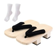 Yunhgft Japanese Wooden Clogs Japan Shoes Geta Shower Sandals Traditional Flip Flops Men 38