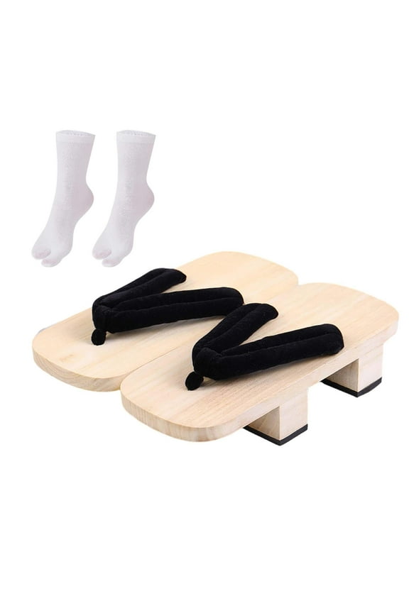Japanese Wooden Clogs Japan Shoes Geta Shower Sandals Traditional Flip Flops Men 38