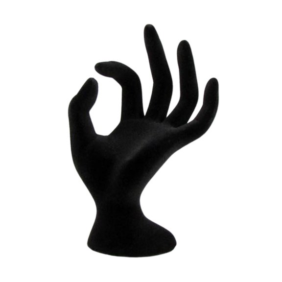 Yunhgft Jewelry Display Holder Storage Organizer Mannequin Hand Hanging Ok Hand Home Black Flannel