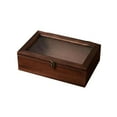 thumbnail image 1 of Yunhgft Jewelry Organizer Wooden Storage Box Empty Trinket Box Decorative with Hinge Lid 24x15.5x7cm, 1 of 9