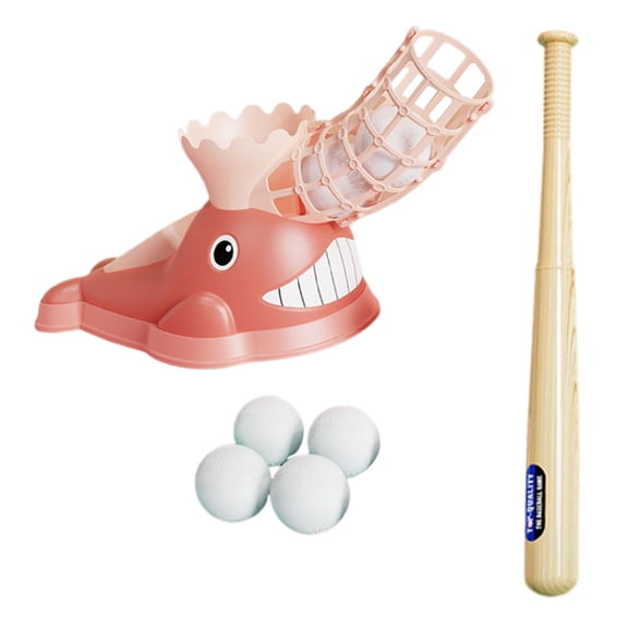 Yunhgft Kids Baseball Pitching Machine Baseball Batting Machine Retractable Baseball Bat Pink