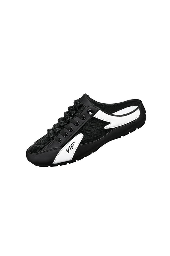 Men Slip on Mule Sneakers Backless Sneakers Trendy Anti Slip Men Clippers Casual 43