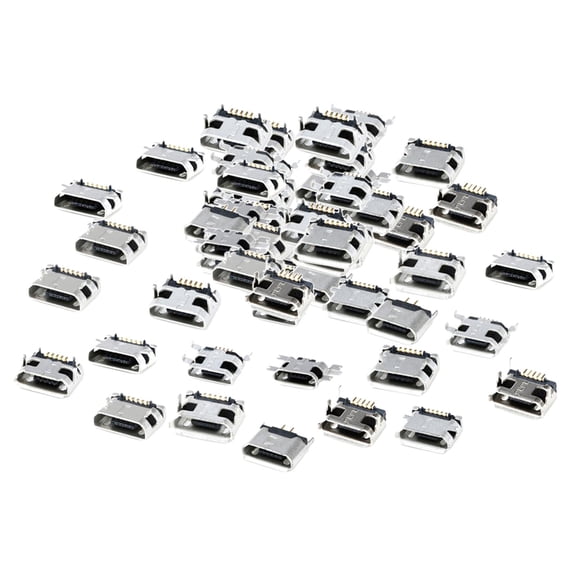 Yunhgft Micro USB Female Male Jack Port, 5-Pin USB Connectors Repair Replacement Adapter 12 models each 5pcs