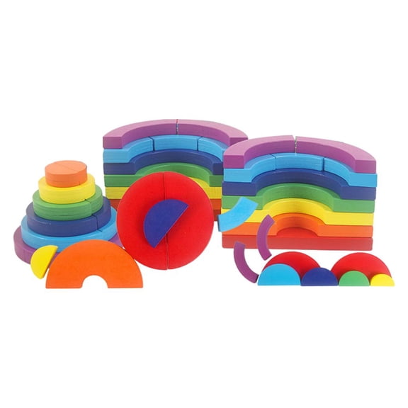 Yunhgft Miracle Shining Building Blocks Puzzle Toys Montessori Sorting Stacking Games