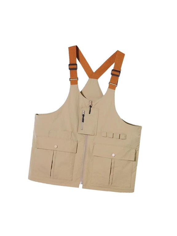 Multi Pocket Vest Trendy Portable Shoulder Harness Bag for Camping Hiking Travel