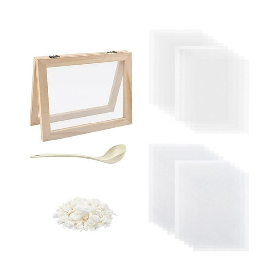 Yunhgft Paper Making Wooden Frame Kit Screen Printing Children Handmade Adults DIY Paper Style D