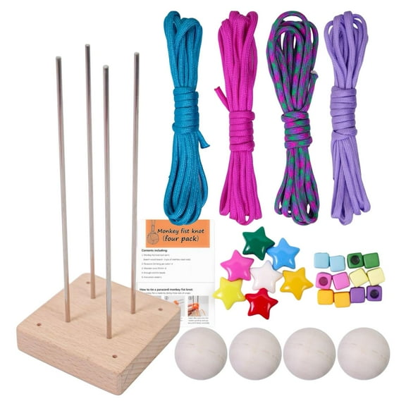 Yunhgft Paracord Jig Balls Crochet Kit Survival Balls Making Cute DIY Weave Camping Rope 3