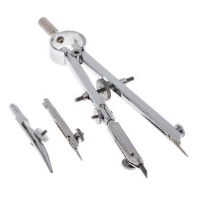 Yunhgft Professional Math Geometry Compass with Extra Replace Parts, Metal and Durable