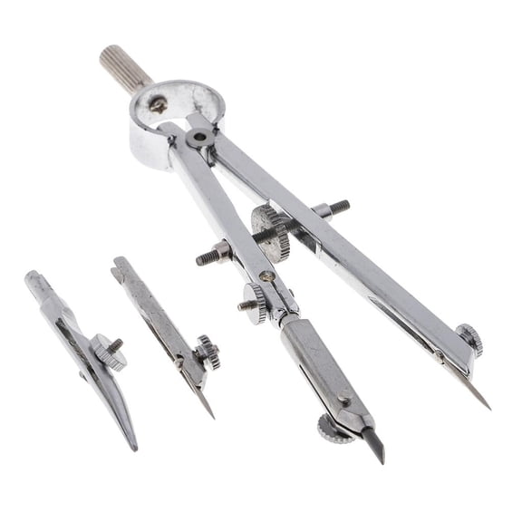 Yunhgft Professional Math Geometry Compass with Extra Replace Parts, Metal and Durable