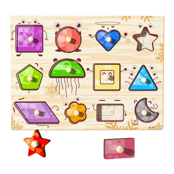 Yunhgft Puzzle, Matching Game Building Board Blocks Learning for 1 2 3 Year Old Boys and Shape