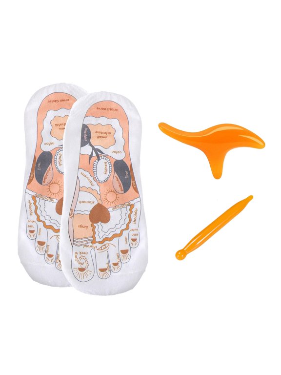 Reflexology Socks Portable with Zones Marked Foot Massage Socks for Beauty Salon L