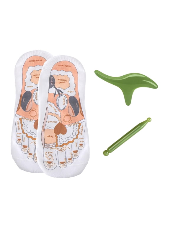 Reflexology Socks with Point Pen Comfortable with Zones Marked Massage Socks S S