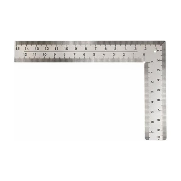 Yunhgft Right Angle Ruler Carpentry Square Steel Square Double Sided Scale Precise Markings for Woodworking Benches and Onsite Measuring