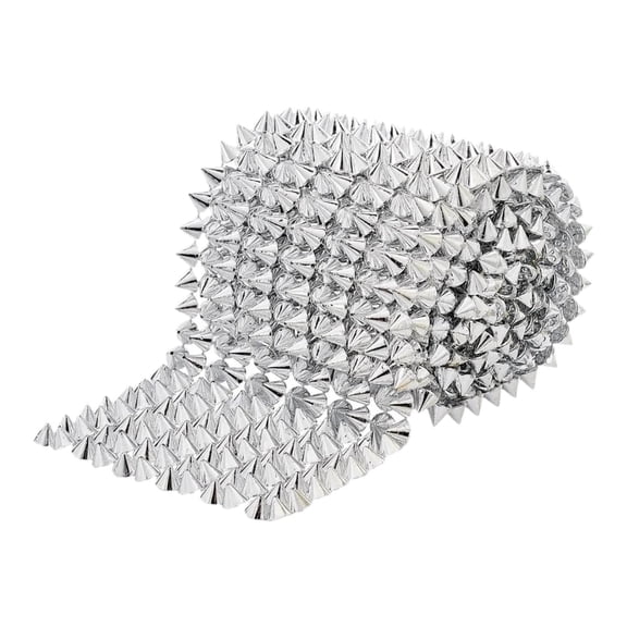 Yunhgft Sew Quilting on Spikes Cone Spikes 12 Rows DIY Project Studs Strip Cone Flatback Silver