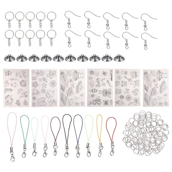 Yunhgft Shrink Art Paper Pattern Plastic Punch Sheets 20 Shrinky Tweezer Ear Lobster Art 156 Pieces