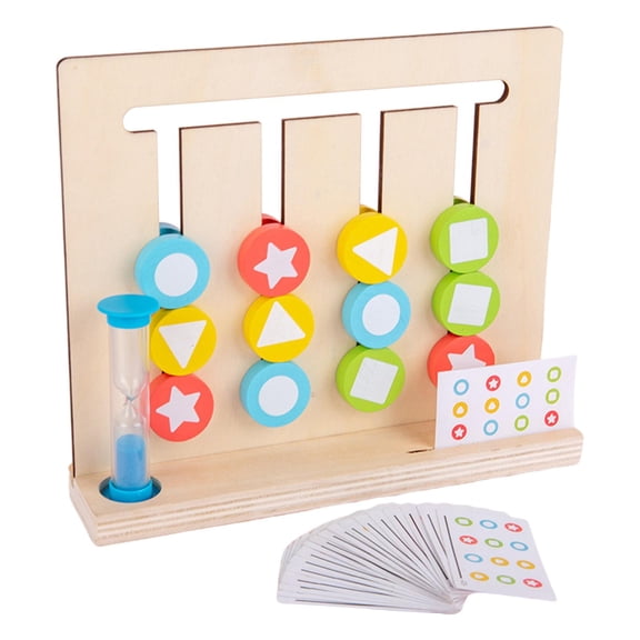 Yunhgft Slide Game Learning Toys Wooden Toys Math Toys Strategy Game for Boys Girls Kids