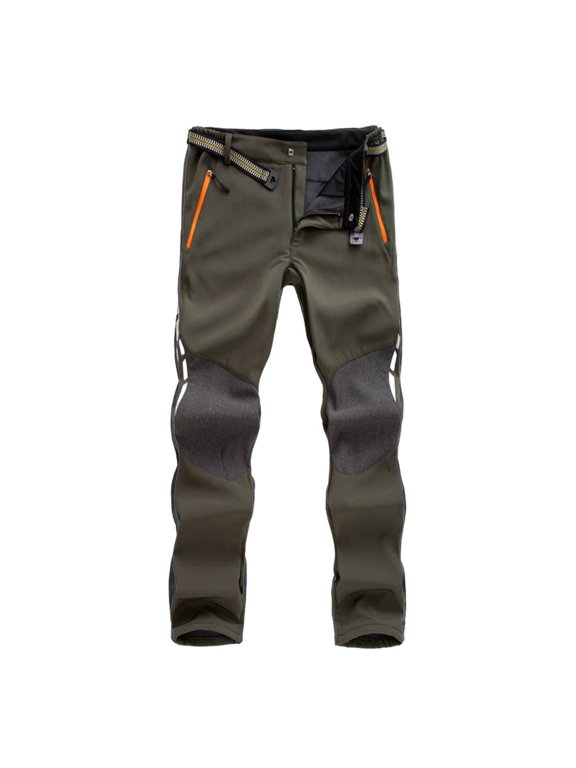 Snow Pants Exercise Gear Tights Trousers for Running Jogging Ski Hiking Work Gym Army Green XXL