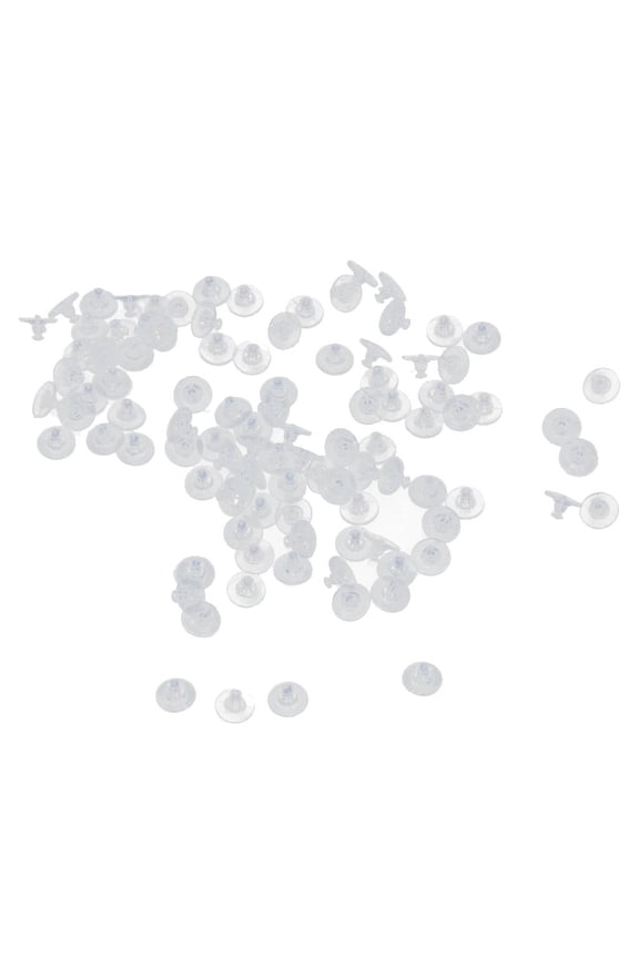 Transparent Silicone Earring Stopper Posts Earring Findings Back Nuts Pack of