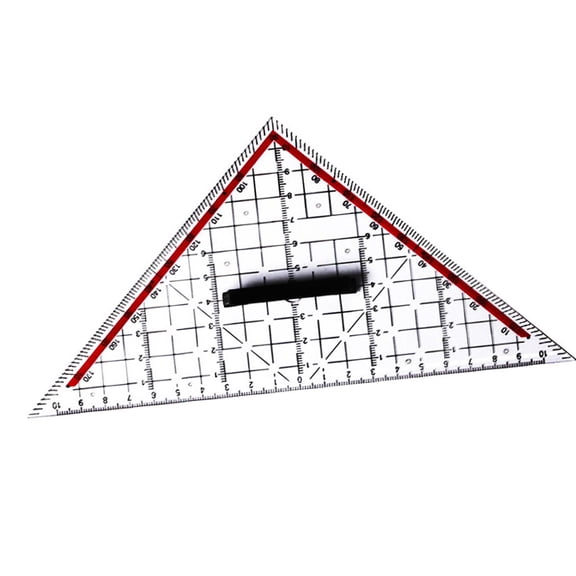 Yunhgft Triangle Ruler Easy Read Lightweight Portable 25cm Triangle Angle Protractor for