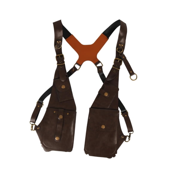 Yunhgft Underarm Shoulder Bag Concealed Pack Backpack for Steampunk Cosplay Travel Party Brown