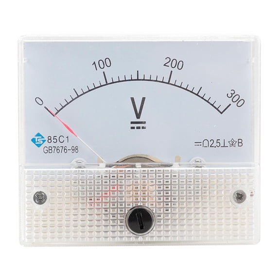 Yunhgft Voltmeter 85C1 Rectangular Class 2.5 Analog Panel Volt Voltage Meter Gauge, Size DC 0-300V