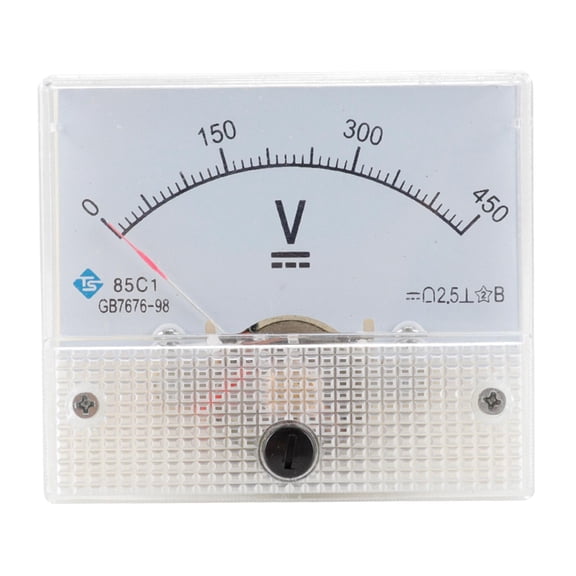 Yunhgft Voltmeter 85C1 Rectangular Class 2.5 Analog Panel Volt Voltage Meter Gauge, Size DC 0-450V