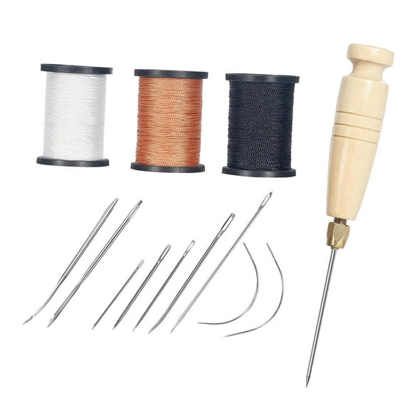Yunhgft Waxed Leather Thread for Hand Sewing, Household Canvas Leather Sewing Awl Needle